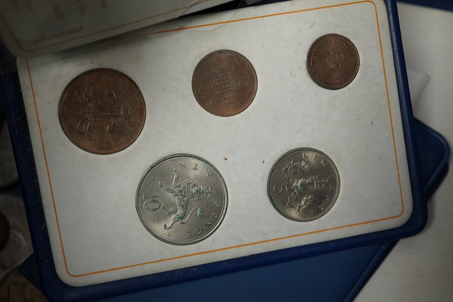 Three albums of coins, others loose including George III, twopence, cartwheel 1797, Soho mint, edge knock otherwise VF